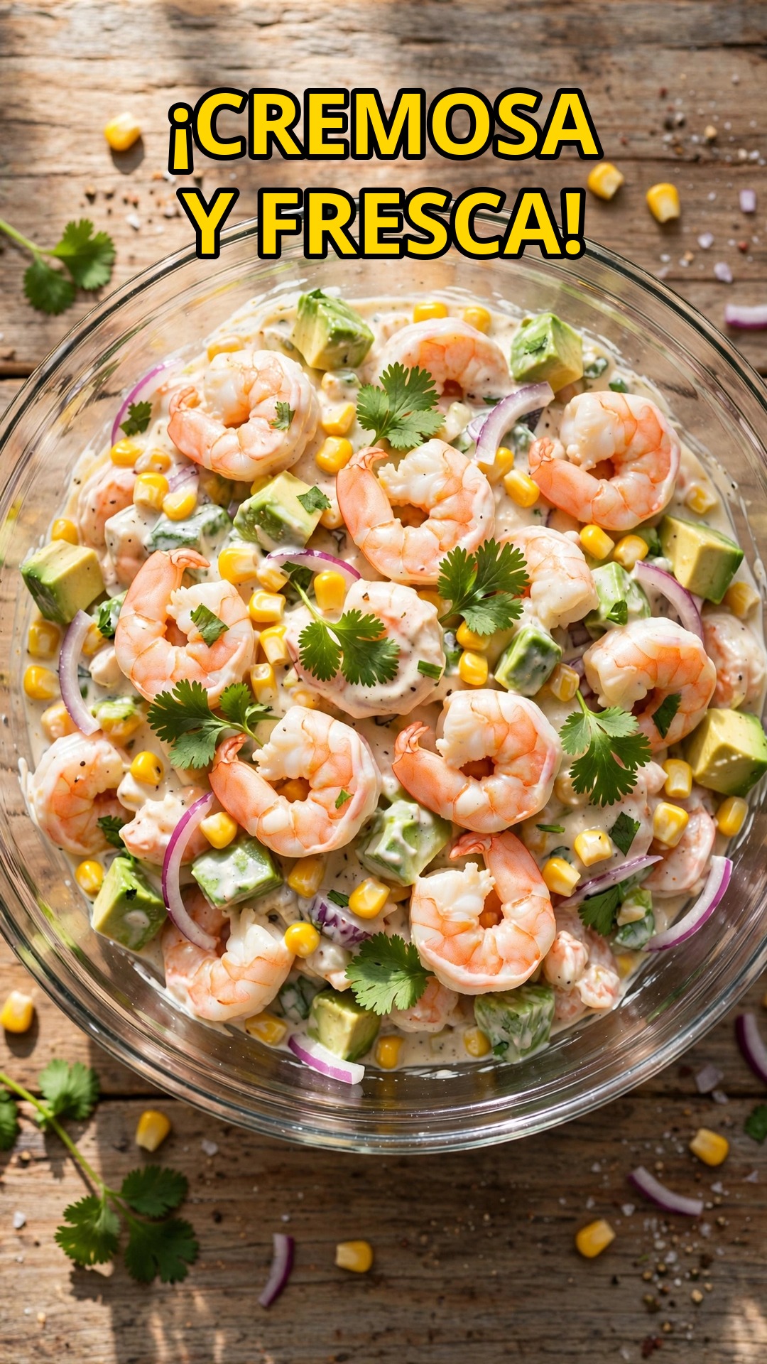 Ensalada Cremosa de Camarones con Yogur y Limón: Fresca, Ligera y Lista en 5 Minutos 🍤🥗
