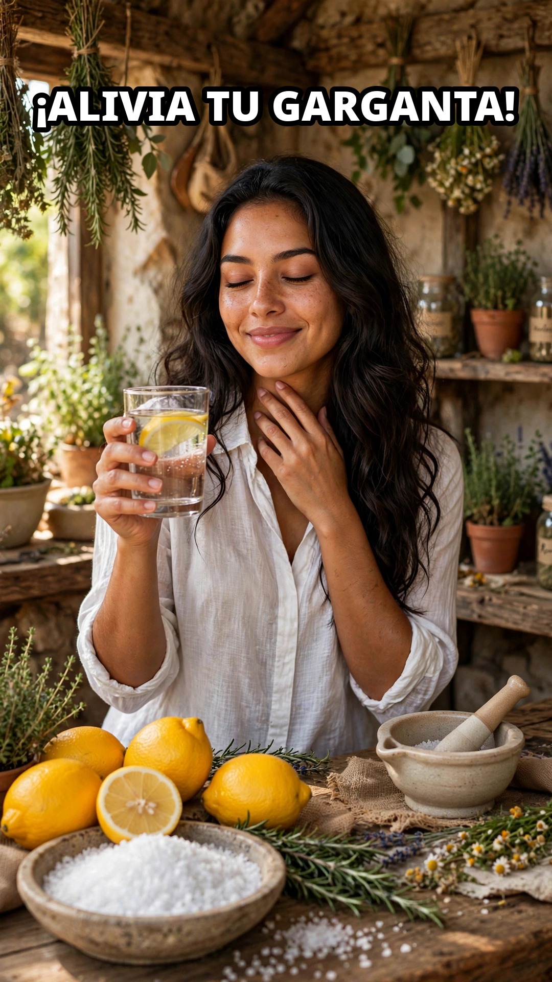 Gárgaras de sal y limón para el dolor de garganta 🌿