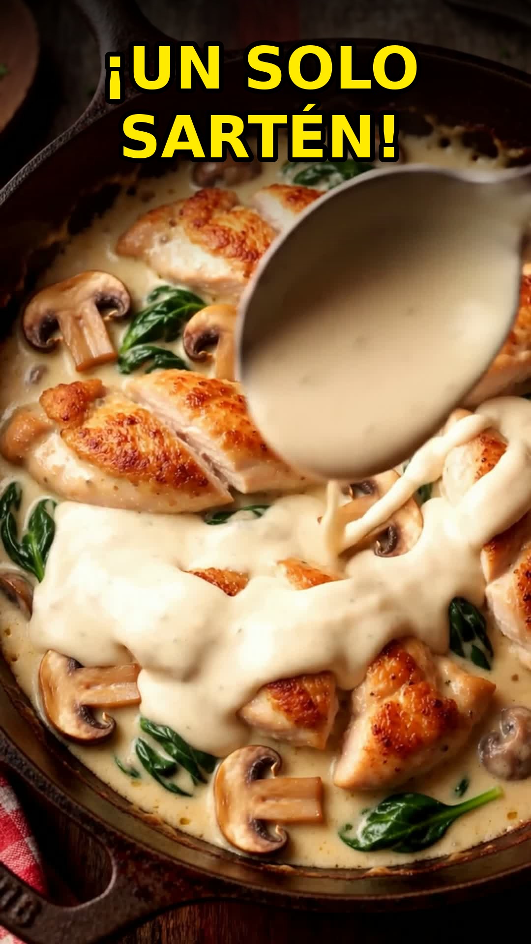 Pollo con Calabaza y Espinacas en UN Solo Sartén: Jugoso y Otoñal 🍗🎃