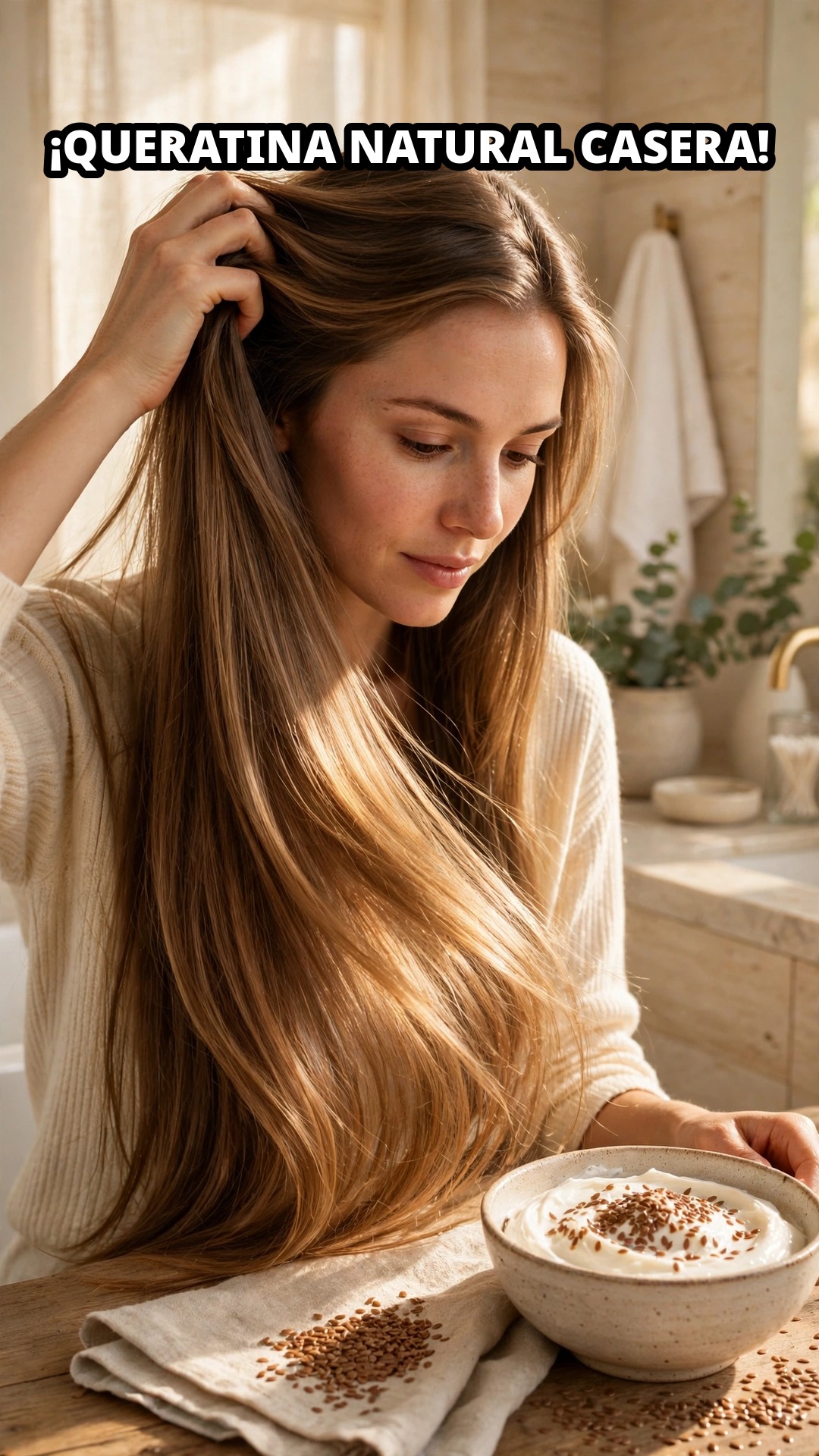 Queratina 100% Natural de Linaza: Cabello Más Suave y con Menos Frizz 🌿