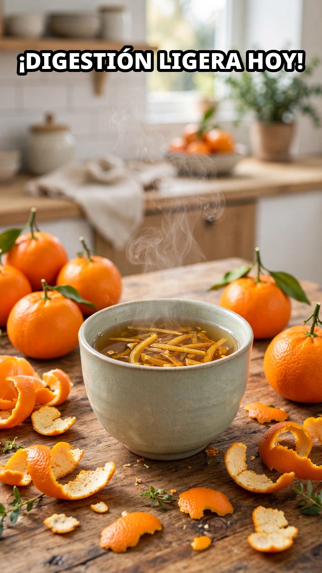 Té de Cáscara de Mandarina: Digestión Ligera y Sueño Tranquilo 🍊